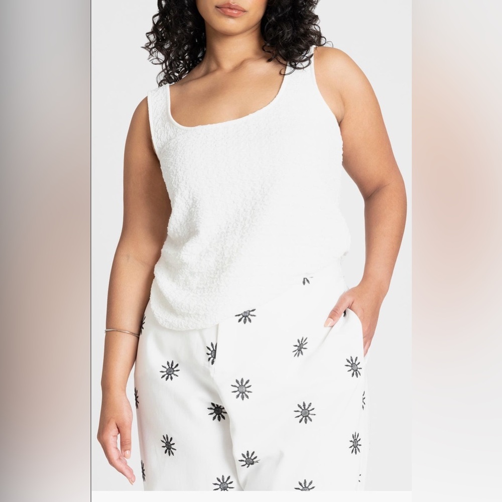 ELOQUII Textured Knit Tank 26/28